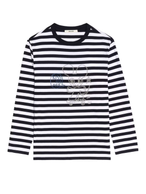 ΓΥΝΑΙΚΕΙΑ ΜΑΚΡΥΜΑΝΙΚΗ ΜΠΛΟΥΖΑ EDWINI | Ριγέ  S