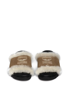 ΓΥΝΑΙΚΕΙΑ MULES TEDDY BARE SHEARLING | Καφέ Ανοιχτό 37