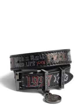 ΓΥΝΑΙΚΕΙΟ ΔΕΡΜΑΤΙΝΟ ΒΡΑΧΙΟΛΙ SUNNY TAG DOUBLE | Μαύρο ONE SIZE