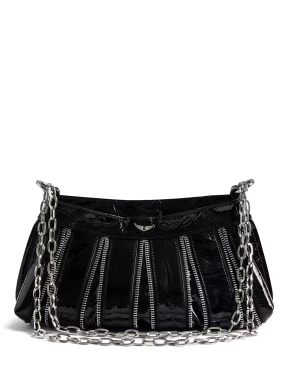 ΓΥΝΑΙΚΕΙΑ ΔΕΡΜΑΤΙΝΗ ΤΣΑΝΤΑ ΧΙΑΣΤΙ SUNNY MOOD MULTI ZIP | Μαύρο