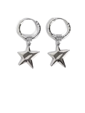 ΓΥΝΑΙΚΕΙΑ ΣΚΟΥΛΑΡΙΚΙΑ ROCK STAR HOOP | Ασημί ONE SIZE