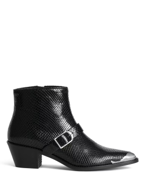 ΓΥΝΑΙΚΕΙΑ ΔΕΡΜΑΤΙΝΑ ΜΠΟΤΑΚΙΑ TYLOW WILD MIRROR | Μαύρο 38