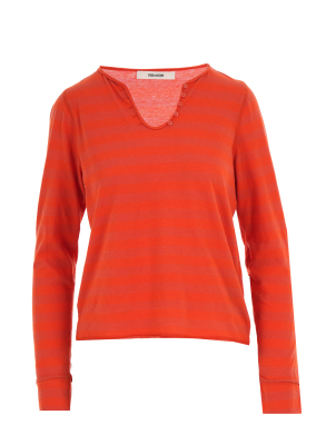 ΓΥΝΑΙΚΕΙΑ ΜΠΛΟΥΖΑ HENLEY TUNISIEN | Κόκκινο XS