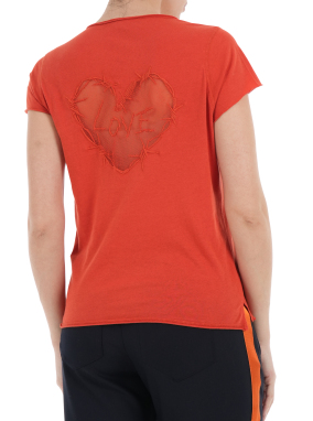 ΓΥΝΑΙΚΕΙΟ T-SHIRT HENLEY | Κόκκινο XS