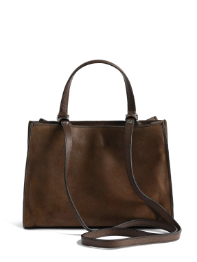 ΓΥΝΑΙΚΕΙΑ SUEDE ΤΣΑΝΤΑ ΧΕΙΡΟΣ JACK MINI | Καφέ