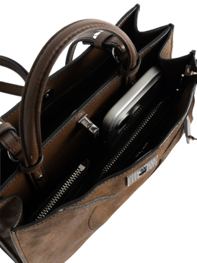 ΓΥΝΑΙΚΕΙΑ SUEDE ΤΣΑΝΤΑ ΧΕΙΡΟΣ JACK MINI | Καφέ