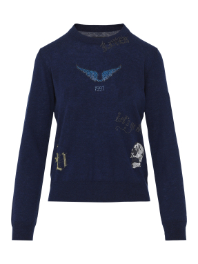 ΓΥΝΑΙΚΕΙΑ ΜΑΚΡΥΜΑΝΙΚΗ ΜΠΛΟΥΖΑ | Μπλε Σκούρο S