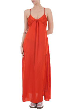 ΜΑΞΙ ΣΑΤΕΝ ΦΟΡΕΜΑ RAYONNE | Κόκκινο XS