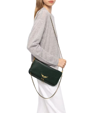 ΓΥΝΑΙΚΕΙΟ ΔΕΡΜΑΤΙΝΟ CLUTCH ROCK | Πράσινο EMERALD