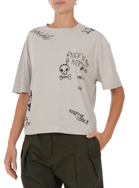 ΓΥΝΑΙΚΕΙΟ T-SHIRT | Γκρι Ανοιχτό XS