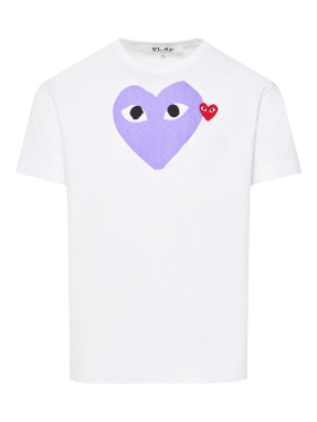 UNISEX T-SHIRT | Λευκό-Μωβ XXL