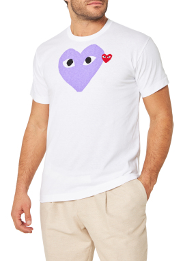 UNISEX T-SHIRT | Λευκό-Μωβ XXL