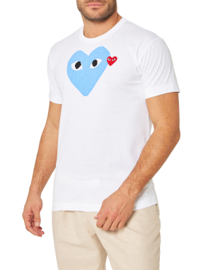 UNISEX T-SHIRT | Λευκό-Μπλε XXL