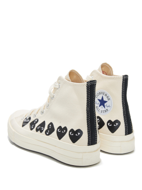 UNISEX SNEAKERS PLAY COMME DES GARCONS x CONVERSE CHUCK 70 MULTI HEART | Λευκό 38