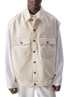 ΑΝΔΡΙΚΟ ΑΜΑΝΙΚΟ JACKET | Εκρού M/L