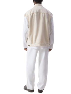 ΑΝΔΡΙΚΟ ΑΜΑΝΙΚΟ JACKET | Εκρού S