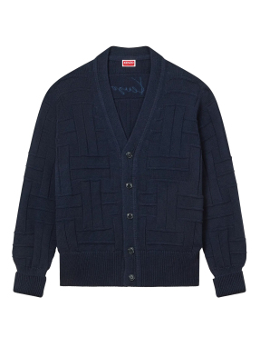 ΑΝΔΡΙΚΗ ΠΛΕΚΤΗ ΖΑΚΕΤΑ KENZO WEAVE | Μπλε Σκούρο XL