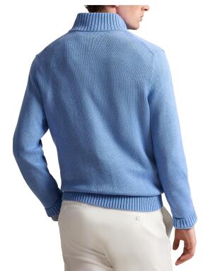 ΑΝΔΡΙΚΟ ΠΟΥΛΟΒΕΡ HALF-ZIP | Μπλε Ανοιχτό XL