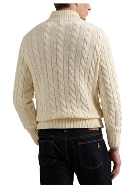 ΑΝΔΡΙΚΟ ΠΟΥΛΟΒΕΡ HALF-ZIP | Εκρού L