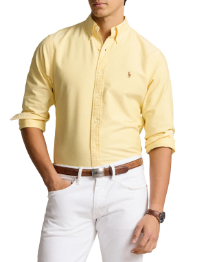 ΑΝΔΡΙΚΟ ΠΟΥΚΑΜΙΣΟ ΜΕ ΛΟΓΟΤΥΠΟ | Κίτρινο XXL