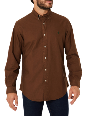 ΑΝΔΡΙΚΟ ΠΟΥΚΑΜΙΣΟ ΜΕ ΛΟΓΟΤΥΠΟ | Καφέ XXL