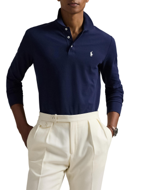 ΑΝΔΡΙΚΗ ΜΑΚΡΥΜΑΝΙΚΗ POLO ΜΠΛΟΥΖΑ | Μπλε Σκούρο XXL