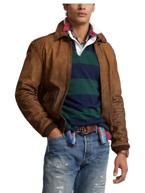 ΑΝΔΡΙΚΟ ΔΕΡΜΑΤΙΝΟ JACKET | Καφέ L