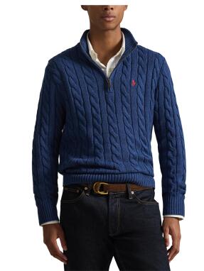 ΑΝΔΡΙΚΟ ΠΟΥΛΟΒΕΡ HALF-ZIP | Μπλε Σκούρο M