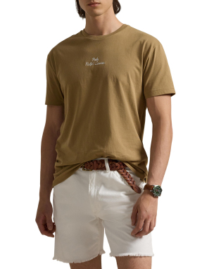 ΑΝΔΡΙΚΟ T-SHIRT ΜΕ ΛΟΓΟΤΥΠΟ | Καφέ XXL