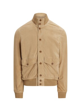 ΑΝΔΡΙΚΟ SUEDE BOMBER | Μπεζ L