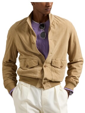 ΑΝΔΡΙΚΟ SUEDE BOMBER | Μπεζ L