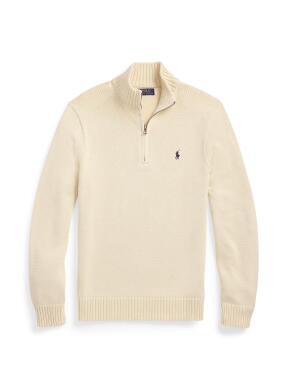 ΑΝΔΡΙΚΟ ΠΟΥΛΟΒΕΡ HALF-ZIP | Εκρού XL