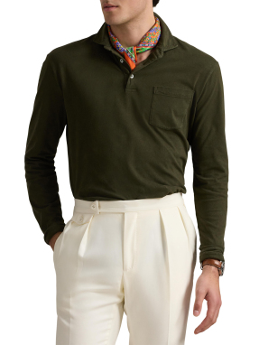 ΑΝΔΡΙΚΗ ΜΑΚΡΥΜΑΝΙΚΗ POLO ΜΠΛΟΥΖΑ | Χακί M