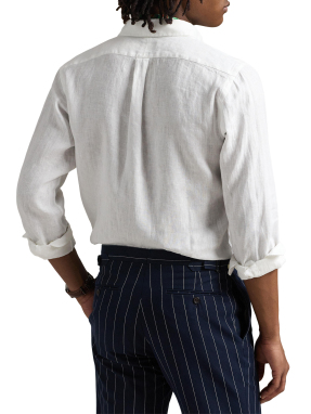 ΑΝΔΡΙΚΟ ΛΙΝΟ ΠΟΥΚΑΜΙΣΟ | Λευκό XL