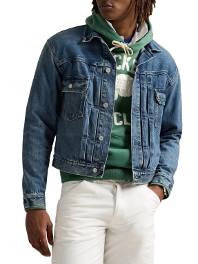 ΑΝΔΡΙΚΟ DENIM ΜΠΟΥΦΑΝ | Μπλε XXL