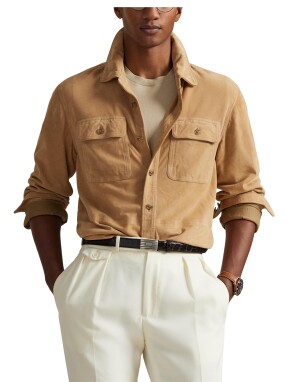 ΑΝΔΡΙΚΟ SUEDE ΠΟΥΚΑΜΙΣΟ | Μπεζ L