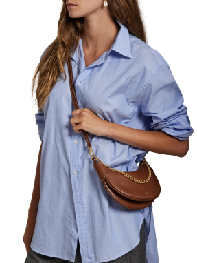 ΓΥΝΑΙΚΕΙΑ ΔΕΡΜΑΤΙΝΗ ΤΣΑΝΤΑ ΩΜΟΥ | Καφέ