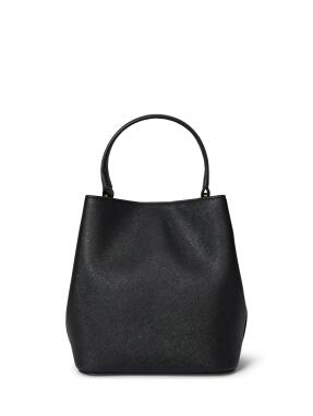 ΓΥΝΑΙΚΕΙΑ ΔΕΡΜΑΤΙΝΗ BUCKET ΤΣΑΝΤΑ ΧΕΙΡΟΣ | Μαύρο