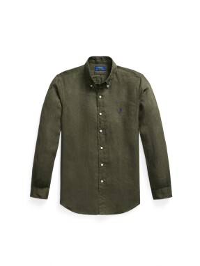 ΑΝΔΡΙΚΟ ΛΙΝΟ ΠΟΥΚΑΜΙΣΟ | Χακί XXL