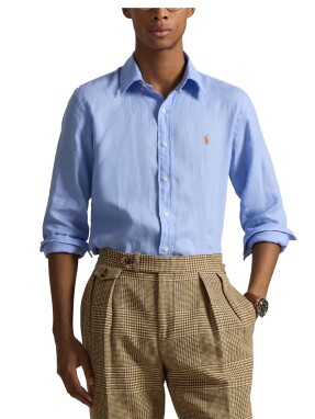 ΑΝΔΡΙΚΟ ΛΙΝΟ ΠΟΥΚΑΜΙΣΟ | Μπλε S