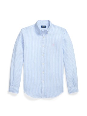 ΑΝΔΡΙΚΟ ΛΙΝΟ ΠΟΥΚΑΜΙΣΟ | Ριγέ  XL