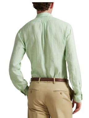 ΑΝΔΡΙΚΟ ΛΙΝΟ ΠΟΥΚΑΜΙΣΟ | Πράσινο Ανοιχτό XL