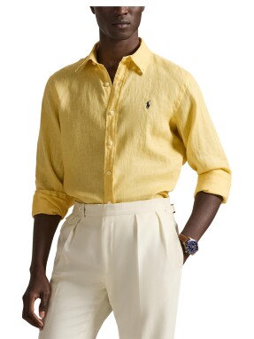 ΑΝΔΡΙΚΟ ΛΙΝΟ ΠΟΥΚΑΜΙΣΟ | Κίτρινο XXL