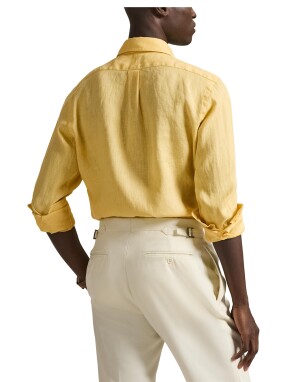 ΑΝΔΡΙΚΟ ΛΙΝΟ ΠΟΥΚΑΜΙΣΟ | Κίτρινο XXL