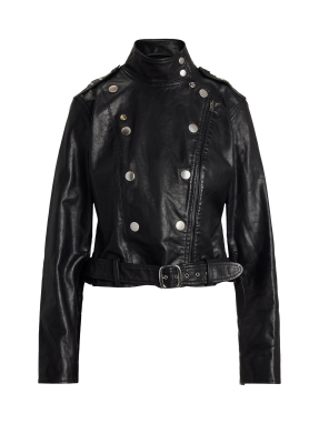 ΓΥΝΑΙΚΕΙΟ ΔΕΡΜΑΤΙΝΟ JACKET | Μαύρο M