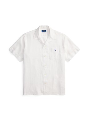 ΑΝΔΡΙΚΟ ΛΙΝΟ ΚΟΝΤΟΜΑΝΙΚΟ ΠΟΥΚΑΜΙΣΟ | Λευκό XL