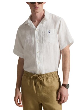 ΑΝΔΡΙΚΟ ΛΙΝΟ ΚΟΝΤΟΜΑΝΙΚΟ ΠΟΥΚΑΜΙΣΟ | Λευκό XL