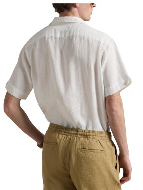 ΑΝΔΡΙΚΟ ΛΙΝΟ ΚΟΝΤΟΜΑΝΙΚΟ ΠΟΥΚΑΜΙΣΟ | Λευκό XL