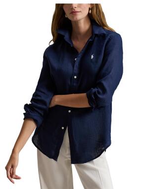 ΓΥΝΑΙΚΕΙΟ ΛΙΝΟ ΠΟΥΚΑΜΙΣΟ | Μπλε Σκούρο XS