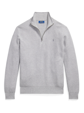 ΑΝΔΡΙΚΟ ΠΟΥΛΟΒΕΡ HALF-ZIP | Γκρι Ανοιχτό  L